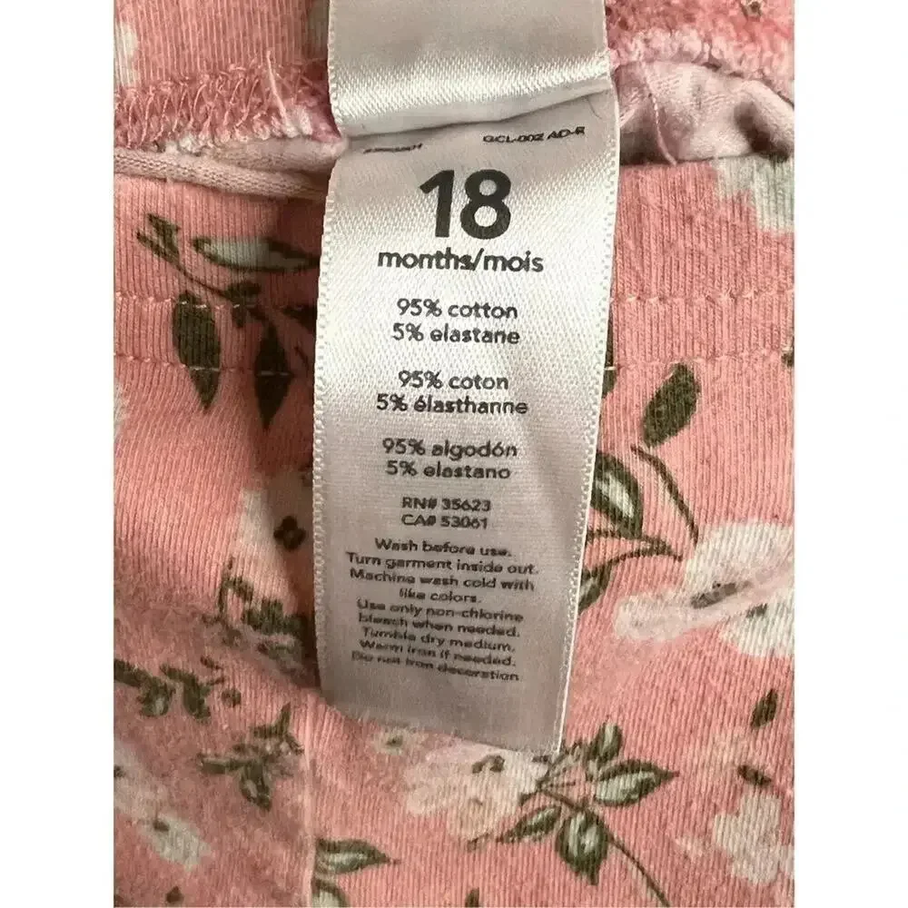 Carter’s baby girl leggings lot of 3 Size 18 months